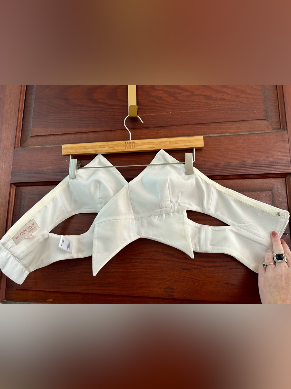 KEEPSAKE the Label Ivory Strapless Peplum Crop Top - Picture 7 of 7